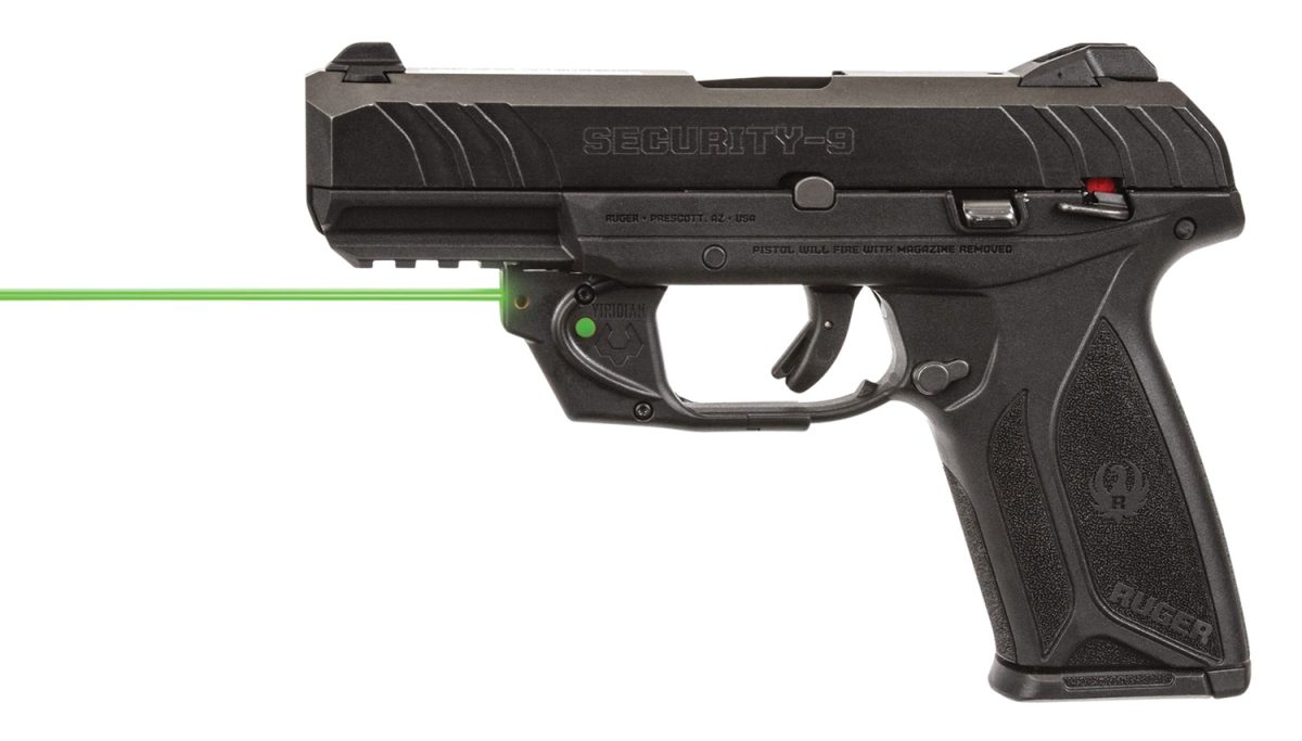 Viridian 9120023 Green Laser Sight For Ruger Security 9 And 380 Full-Size And Compact E-Series Black