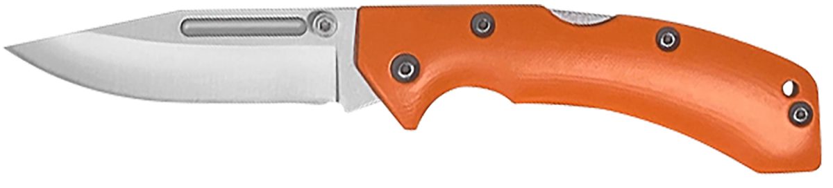 Accusharp 712C Lockback  3&Quot; Folding Clip Point Plain Stainless Steel Blade/Blaze Orange G10 Handle Includes Allen Wrench