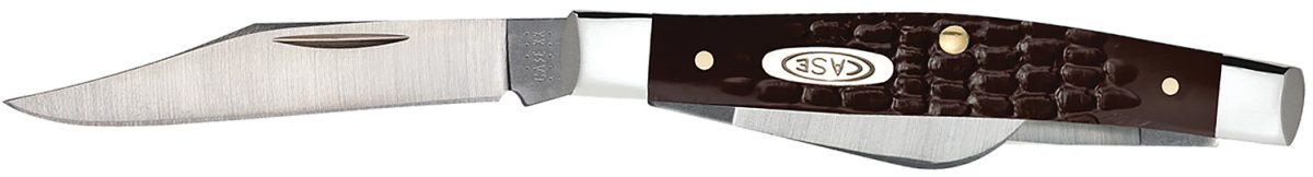 Case 00106 Stockman  Medium 2.42&Quot;/1.58&Quot;/1.57&Quot; Folding Clip/Sheepsfoot/Pen Plain As-Ground Tru-Sharp Ss Blade, Brown Jigged Synthetic Handle