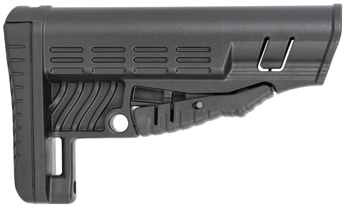 Ncstar Dlg-086 Classic Commercial Stock Black Polymer Adjustable Stock With Metal Qd Bases &Amp; Rubber Butt Pad For Commercial Spec Buffer Tubes (Tube Not Included)