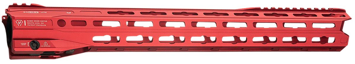 Strike Industries Gridlok-Lite-17-Red Gridlok Lite With Quick Rail Detach System 17&Quot;L 1.57&Quot;D M-Lok Red Aluminum For Ar-15