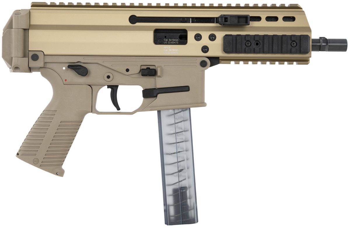 B&Amp;T Firearms 36039Ct Apc Sd 9Mm Luger 30+1 6.80&Quot; Black Steel Barrel, M-Lok Handguards, Coyote Brown Anodized Aluminum Picatinny Rail Receiver, Coyote Polymer Grips, Ambidextrous