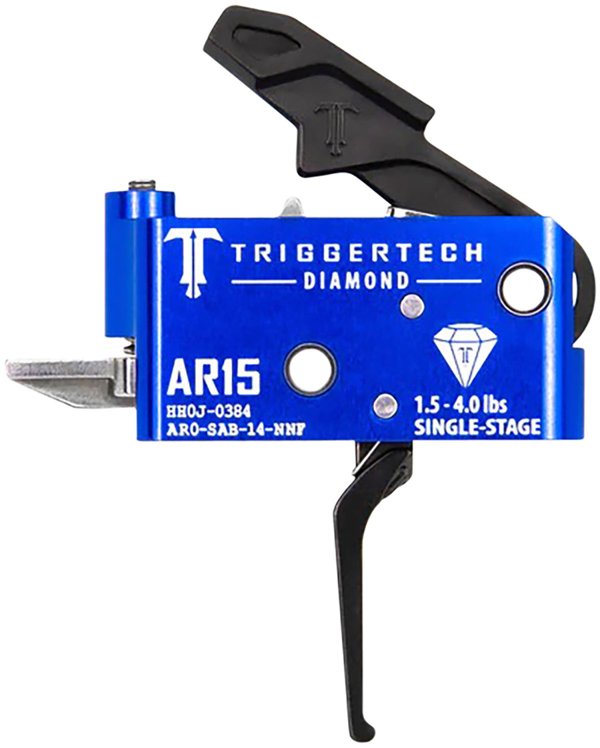 Triggertech Ar0Sab14Nnf Diamond  Flat Single-Stage 1.5-4.0 Lbs Adjustable For Ar-15