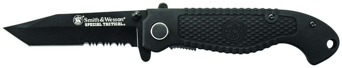 Smith &Amp; Wesson Knives Cktacbscp Special Tactical  3.50&Quot; Folding Part Serrated Stainless Steel Blade 4.60&Quot; Black