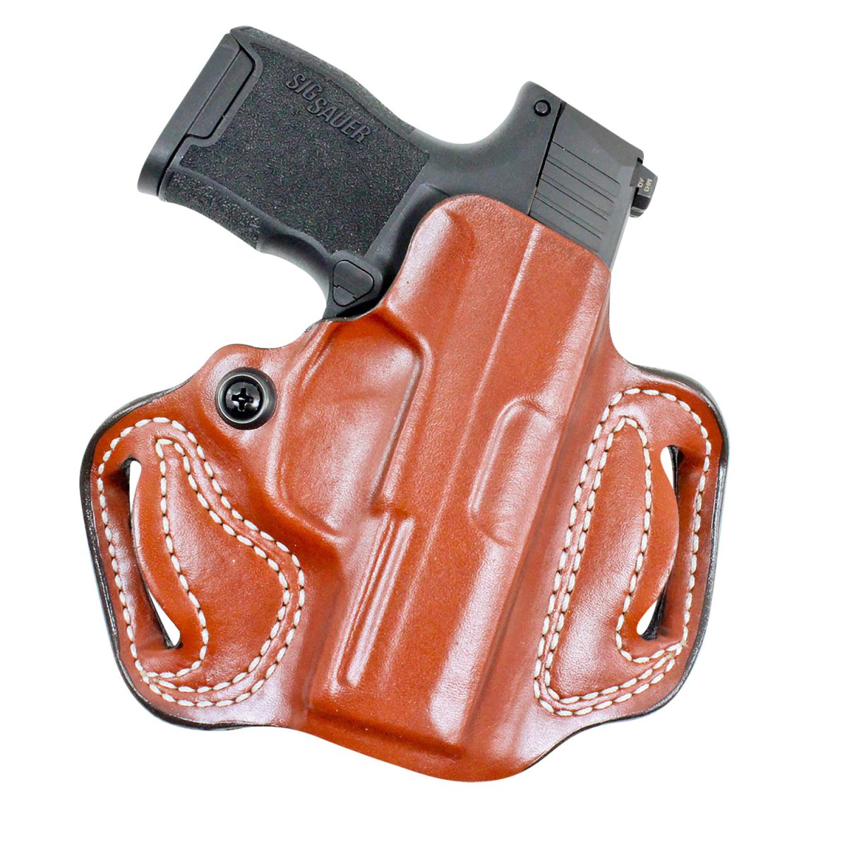 Desantis Gunhide 086Ta8Jz0 Mini Slide  Owb Tan Leather Belt Slide Fits Sig P365 Belt 1.75&Quot; Wide Right Hand