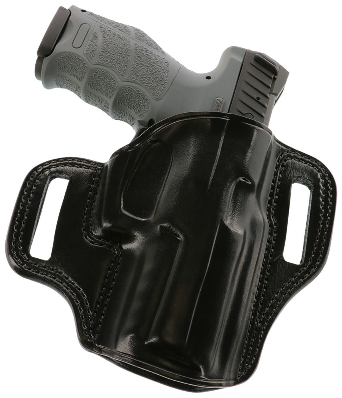 Galco Cm854B Combat Master  Owb Black Leather Belt Slide Fits Hk Vp9 Right Hand
