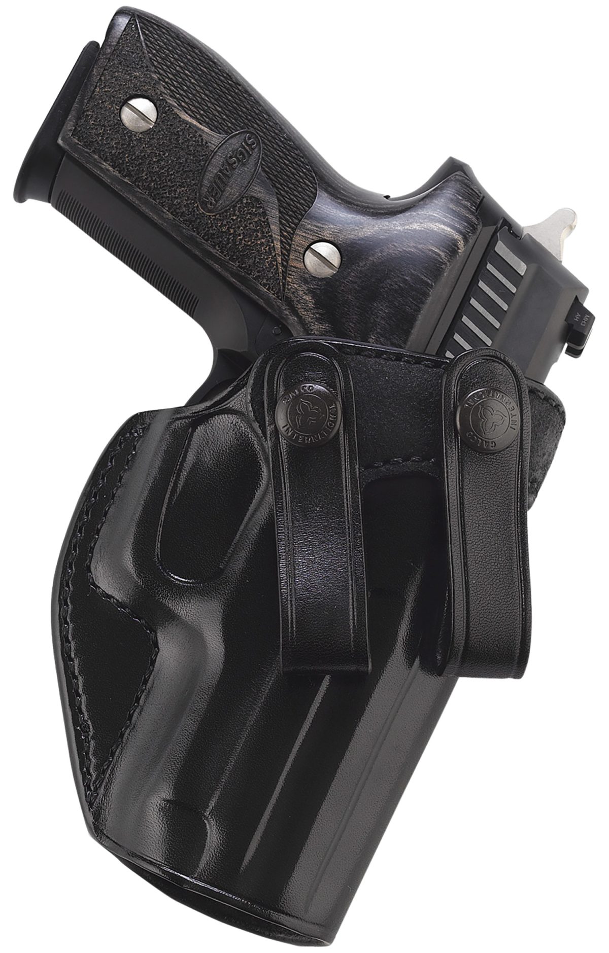 Galco Sum838B Summer Comfort  Iwb Black Leather Belt Loop Fits Glock 42/Sig P365 Sas/Std/.380 Right Hand