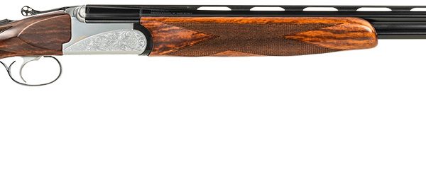 Fausti Usa, Inc 15402 Caledon  410 Gauge 3" 2rd 28" Blued Barrel, Engraved Stainless Rec, Wood Laser Grain Stock, Metallic Bead Sight