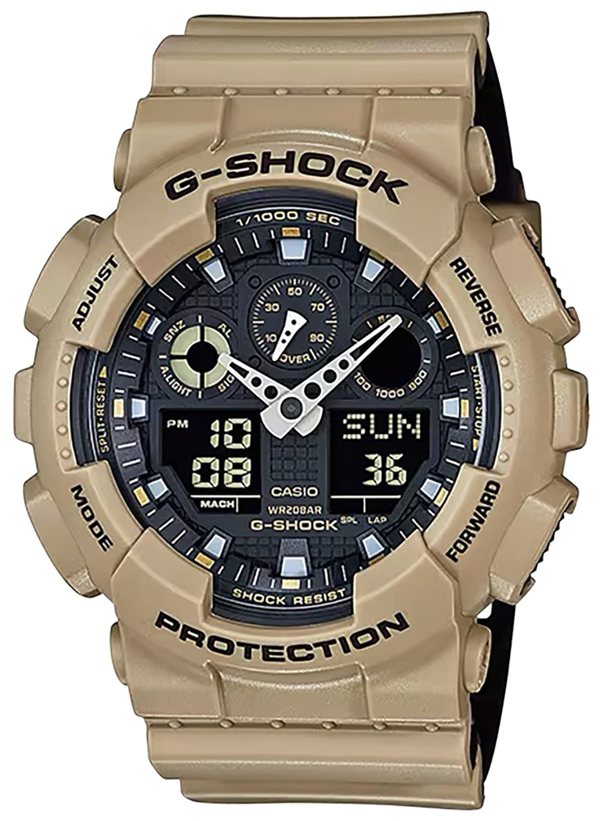 G-Shock/Vlc Distribution Ga100L8A G-Shock Tactical Brown Stainless Steel Bezel 145-215Mm