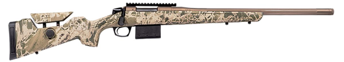Cva Cr4038 Cascade Vh Full Size 22-250 Rem 22&Quot; Smoked Bronze Cerakote Steel Threaded Barrel, Realtree Hillside Adjustable Synthetic Stock