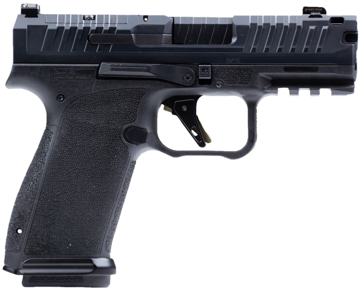 Canik Hg8328N Mete Mc9 Prime 9Mm Luger 17+1 3.64&Quot; Black Nitride Compensated Barrel, Black Nitride Integrated Compensator/Optic Ready/Serrated Steel Slide, Black Polymer Frame W/Picatinny Rail