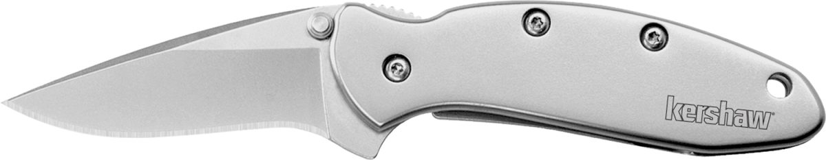 Kershaw 1600 Chive  Edc 1.90&Quot; Folding Drop Point Plain Bead Blasted 420Hc Ss Blade, Bead Blasted Stainless Steel Handle