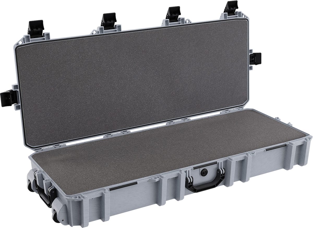 Pelican Vcv7300000Gry Vault Double Rifle Case 44&Quot; Gray Polyethylene Foam Weather Resistant
