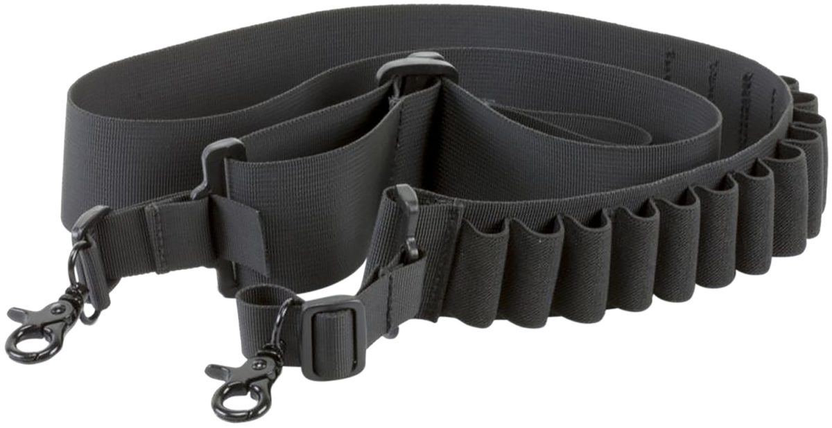 Aim Sports Dsbs1 Deluxe  Black Nylon Bandolier Shotgun Holds 14 Shells