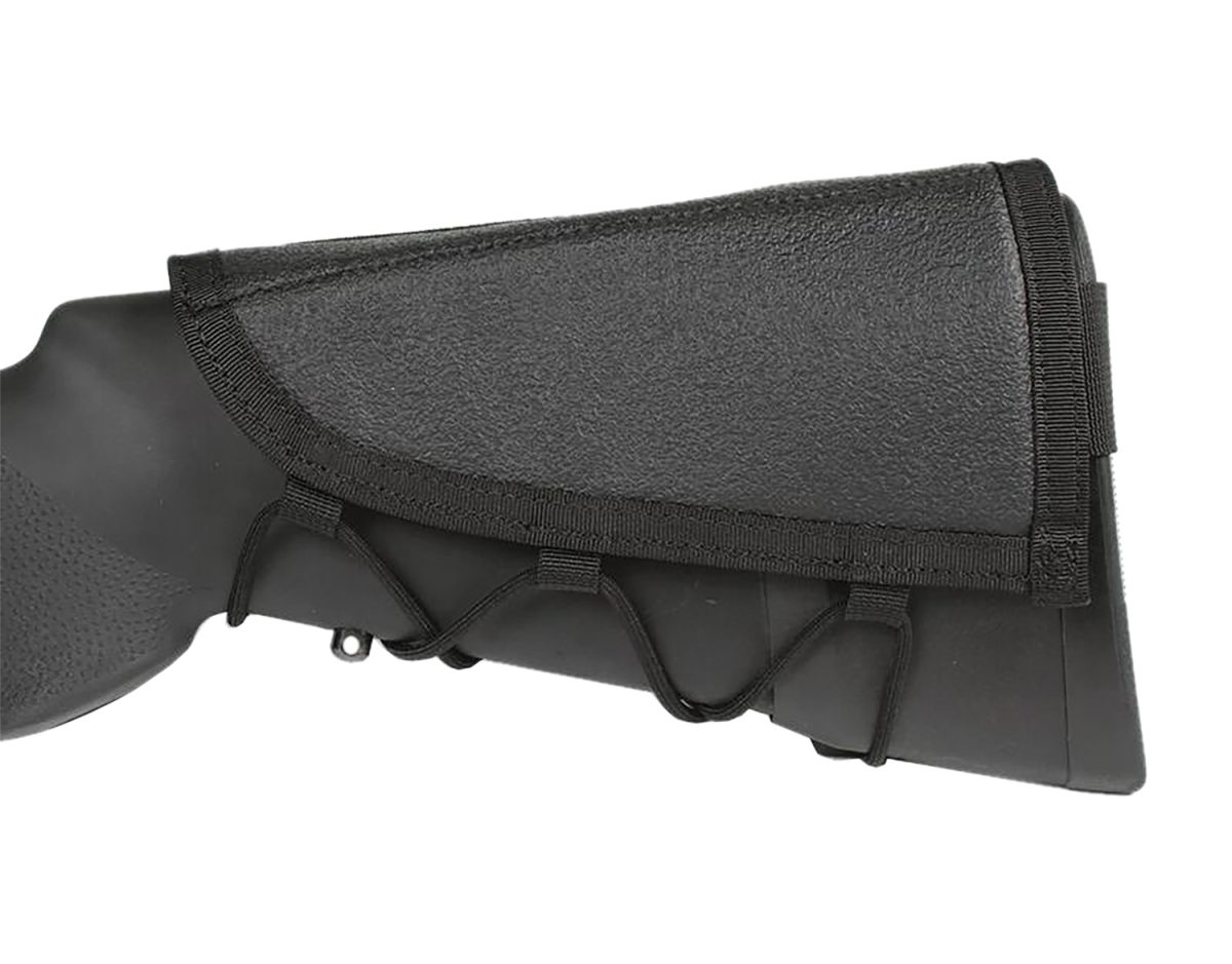 Blackhawk 90Cp02Bk Ammo Cheek Pad  Black Nylon 5Rd Rifle Buttstock Mount