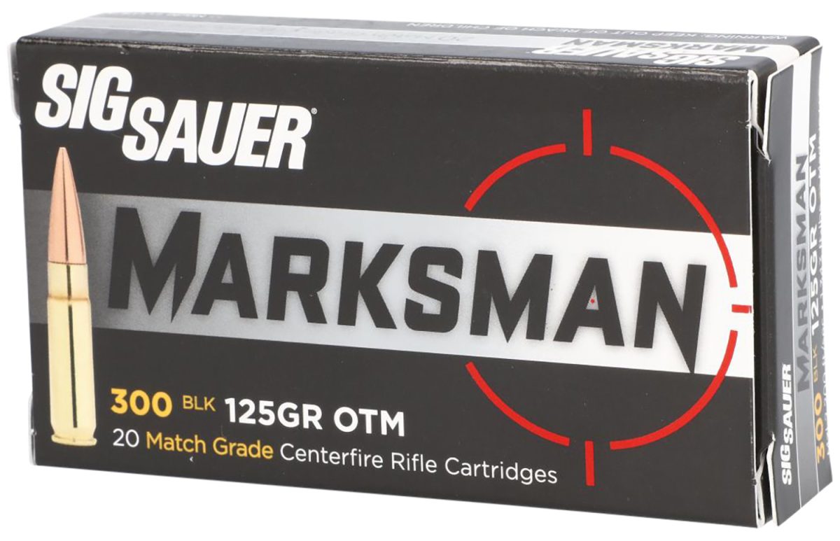 Sig Sauer E300A120 Marksman  300 Blackout 125 Gr Open Tip Match 20 Per Box/ 25 Case