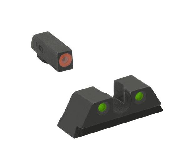 Meprolight ML41230 Hyper-Bright Orange Ring Front/Green Rear Sights for Kimber 1911 Suppressed Models