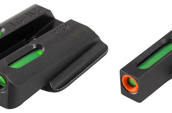 Truglo TFX Pro Next Gen Tritium & Fiber Optic Xtreme Handgun Sight - Ruger LC9|Ruger LC9s|Ruger LC380 - White Orange Front/Rear Green