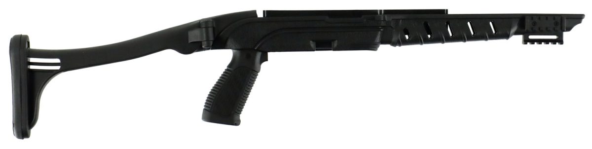 Promag Pm278 Tactical Folding Stock  Black Synthetic With Pistol Grip For Remington 597