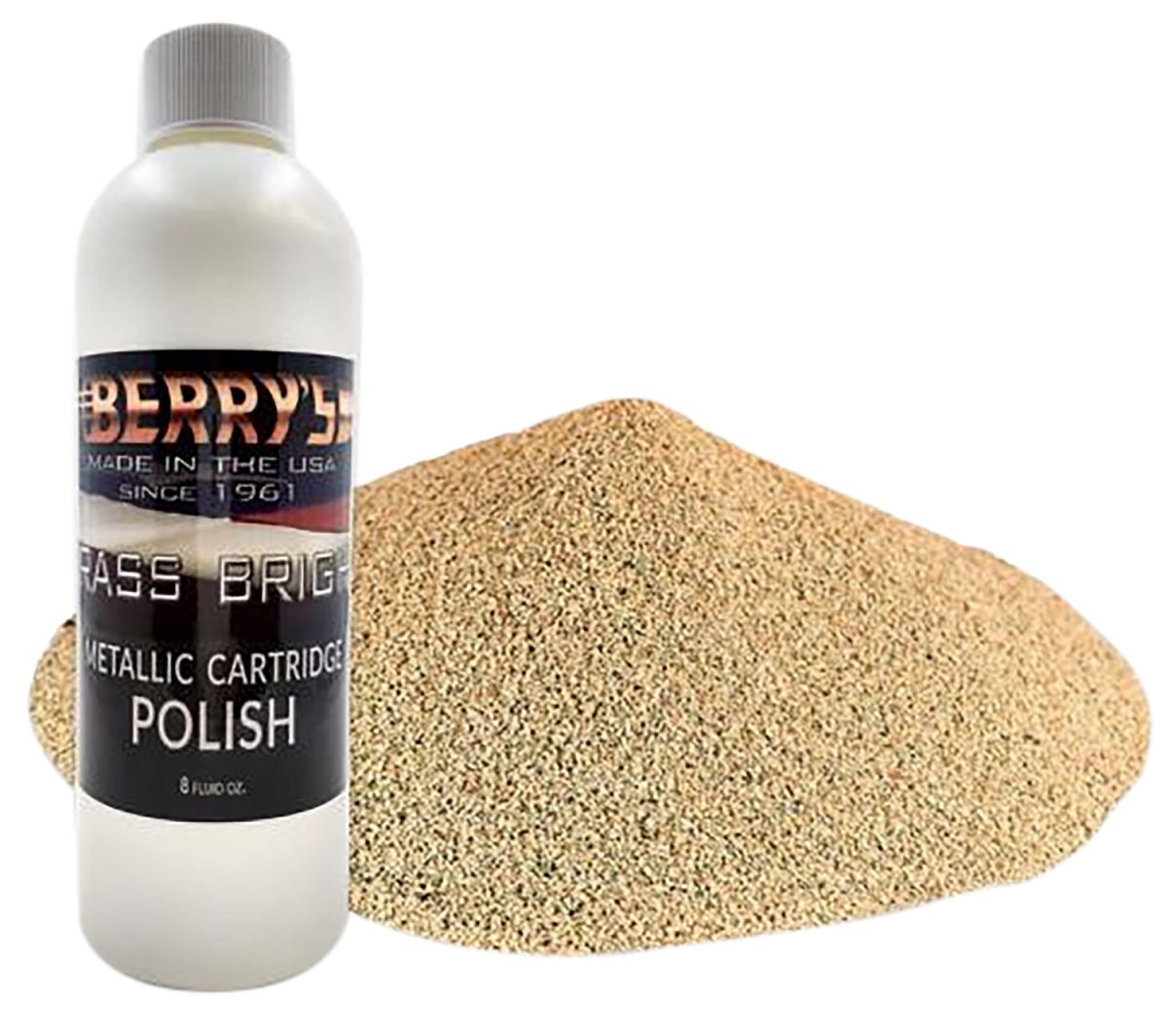 Berry'S 73743 Brass Polishing Kit  8 Oz. Bright Brass/ 6 Lbs. Corn Polishing Media