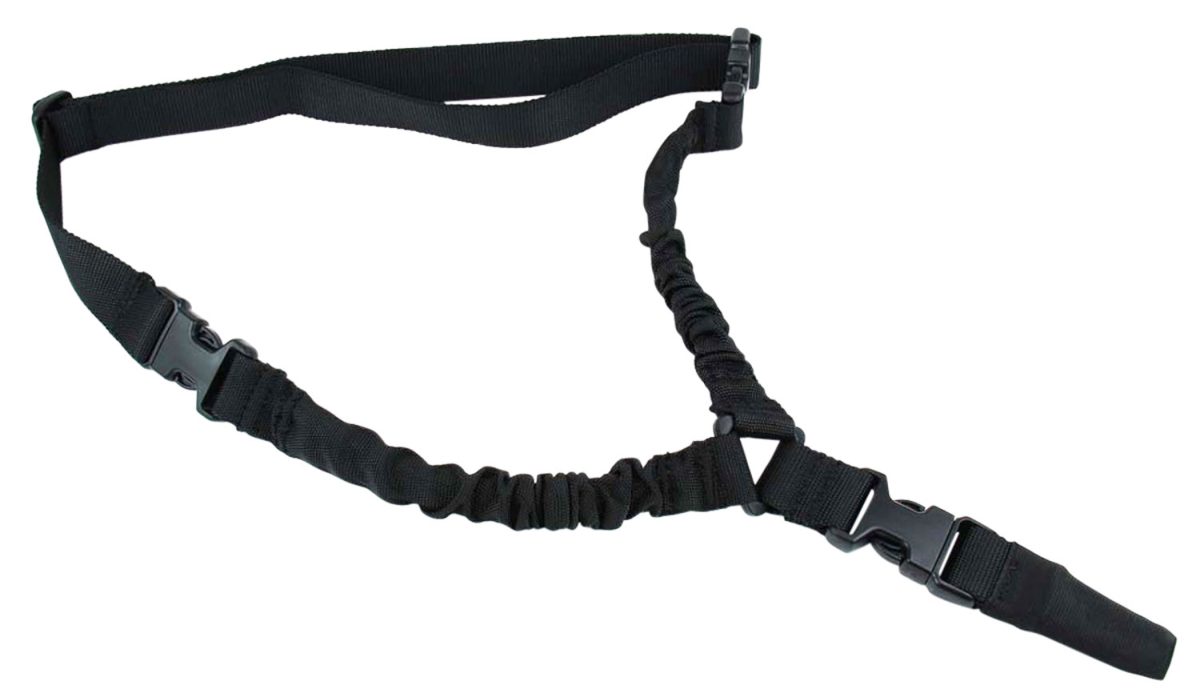 Tacfire Sl002B One Point Sling Black Nylon 30&Quot;-40&Quot; Oal Adjustable Double Bungee Rifle