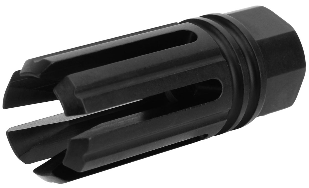 Tacfire Mz1005N 6 Prong Flash Hider Black Nitride Steel With 1/2&Quot;-28 Tpi Threads &Amp; 2.22&Quot; Oal For 5.56X45Mm Nato Ar-Platform