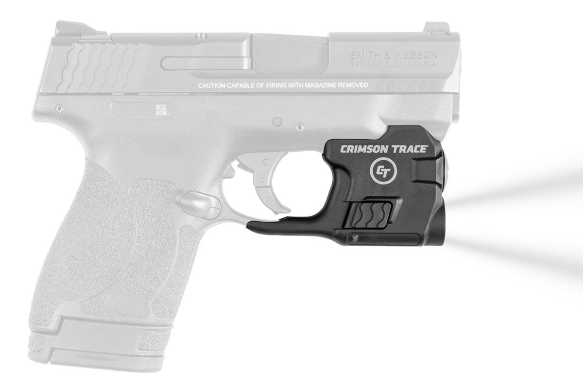 Crimson Trace 0182501 Lightguard  Polymer S&Amp;W M&Amp;P Shield/Shield Plus/M2.0 Shield, 110 Lumens White Led, Trigger Guard Mount