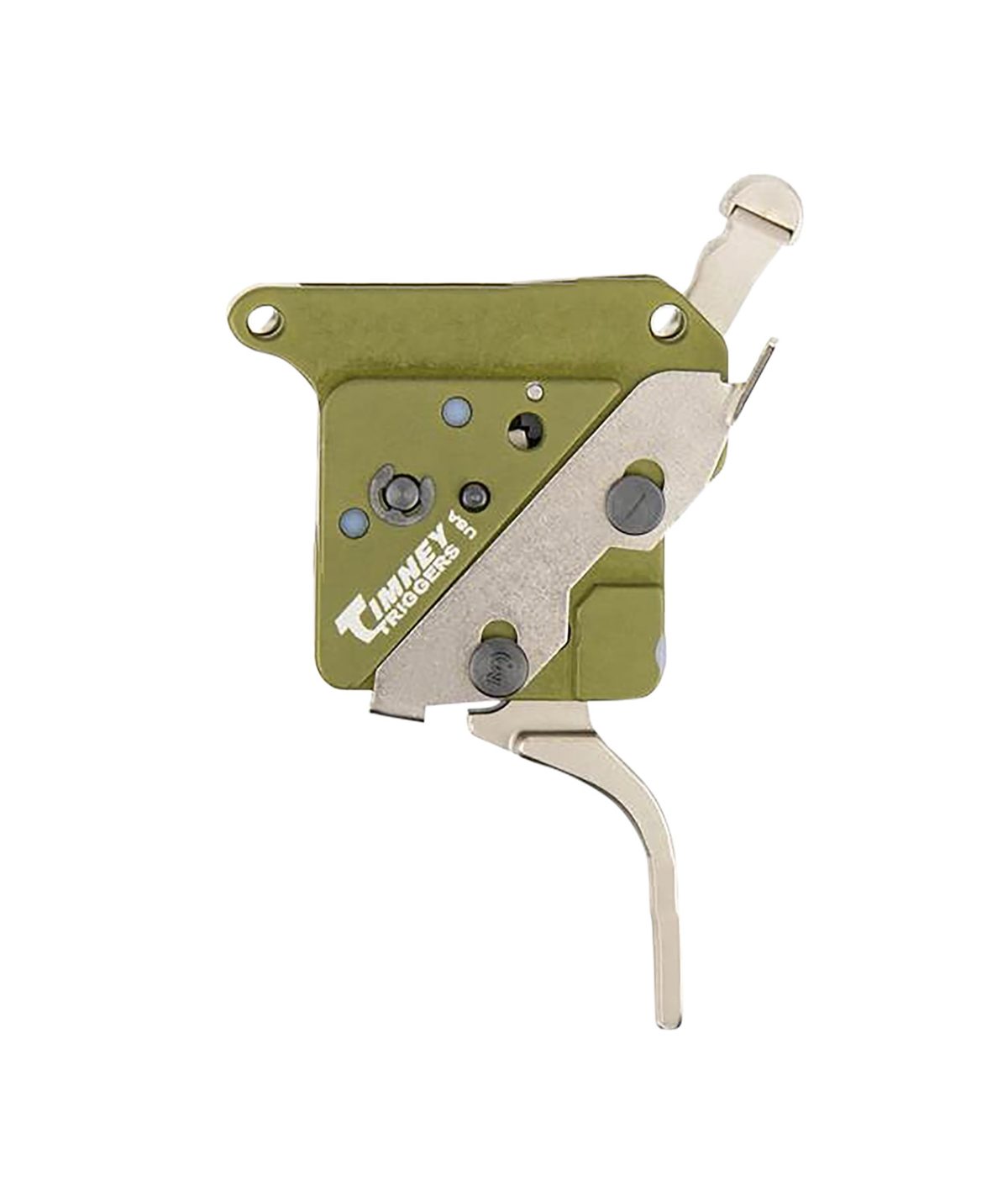 Timney Triggers 51716V2 Elite Hunter  Straight Trigger With 3 Lbs Draw Weight &Amp; Green/Nickel Finish For Remington 700 Right