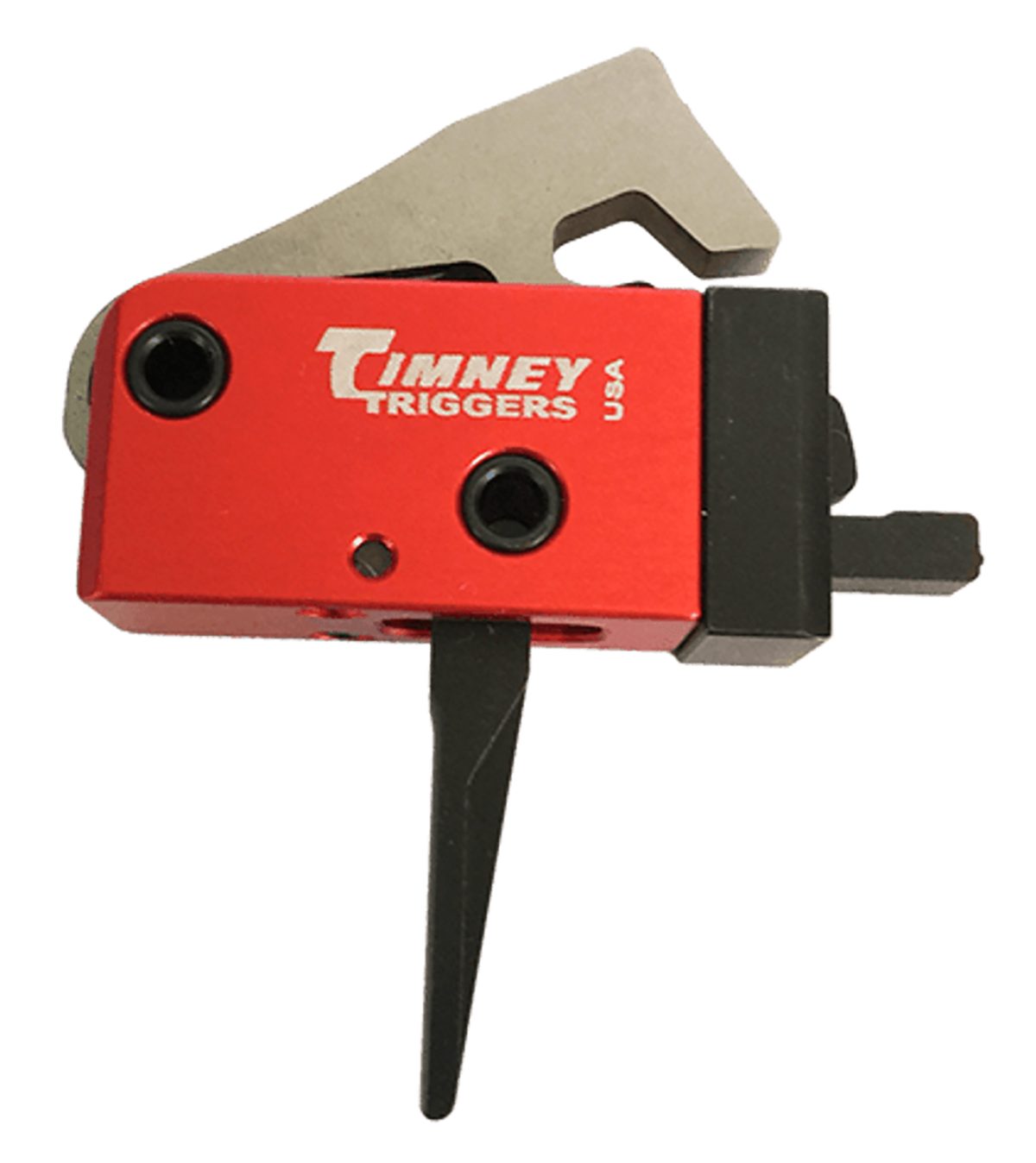 Timney Triggers 682St Pcc Trigger  Two-Stage Straight Trigger With 2 Lbs Draw Weight &Amp; Black/Red Finish For Ar-Platform