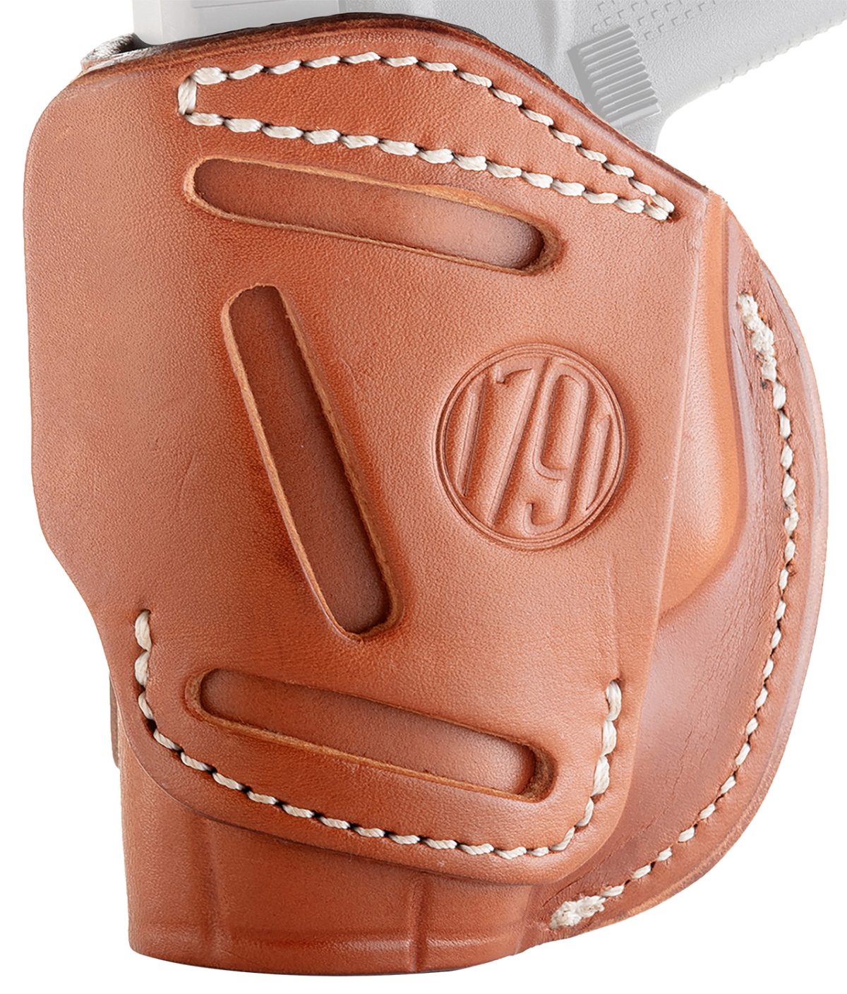 1791 Gunleather 4Wh2Cbrr 4-Way  Iwb/Owb Size 02 Classic Brown Leather Belt Clip Compatible W/Ruger Lcp/S&Amp;W Bodyguard/Glock 42/43/43X  Right Hand
