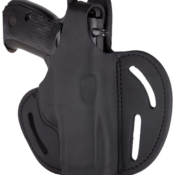 1791 Gunleather BHX3SBLR BHX  OWB Size 03 Stealth Black Leather Belt Slide Compatible w/Glock/S&W M&P Shield Right Hand