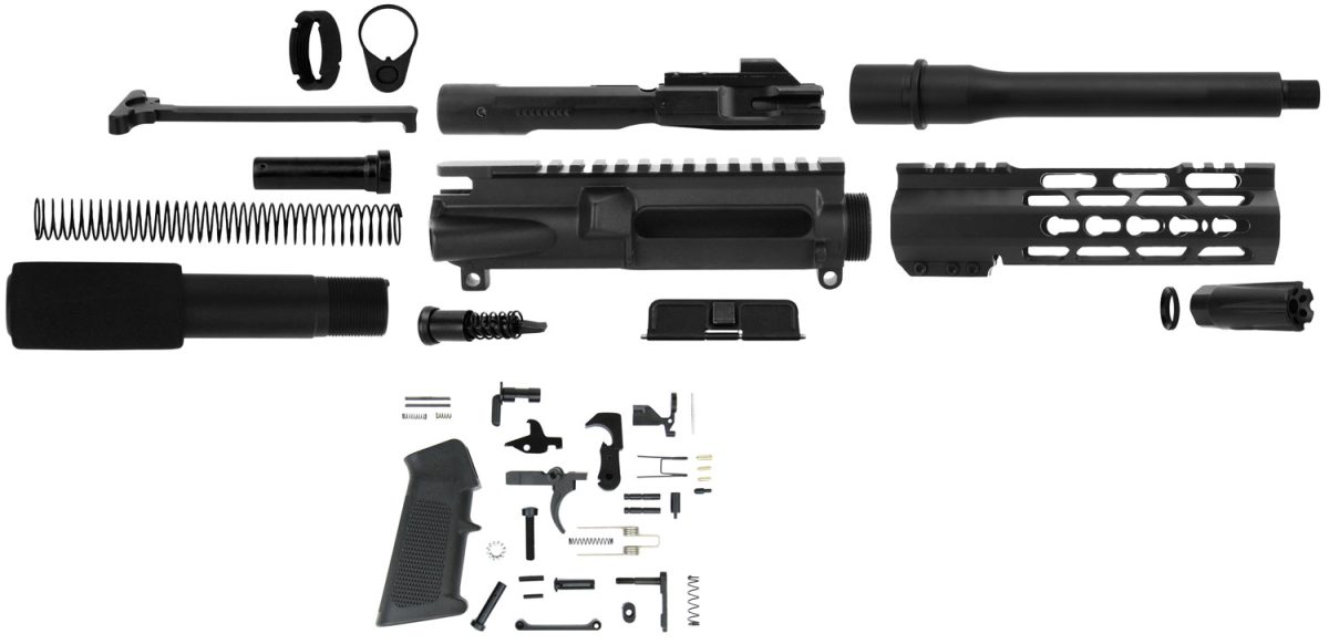 Tacfire Sspk9Mmlpk7K Ar Build Kit Keymod 9Mm Luger Black Steel