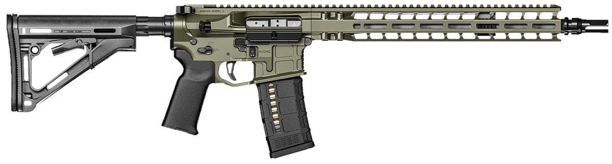 Radian Weapons R0536 Model 1 Carbine 223 Wylde 30+1 14.50&Quot; Pinned &Amp; Welded Barrel, Od Green Billet Rec/M-Lok Handgaurd, Magpul Grip &Amp; Ctr Stock, Ambi Controls, Mid-Length Gas
