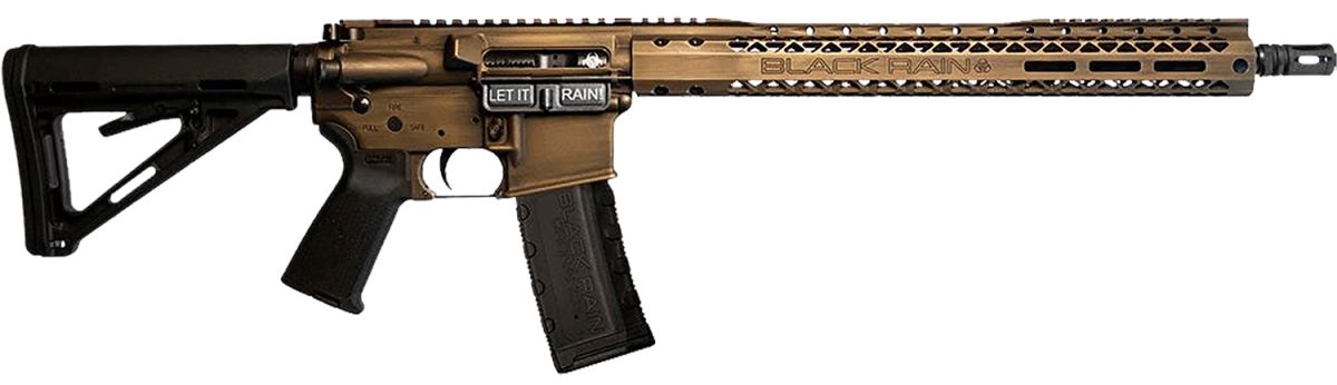 Black Rain Bross2020Frbb Fission  5.56X45Mm Nato 16&Quot; 30+1 Bronze Battleworn Cerakote Black Adjustable Magpul Moe Stock