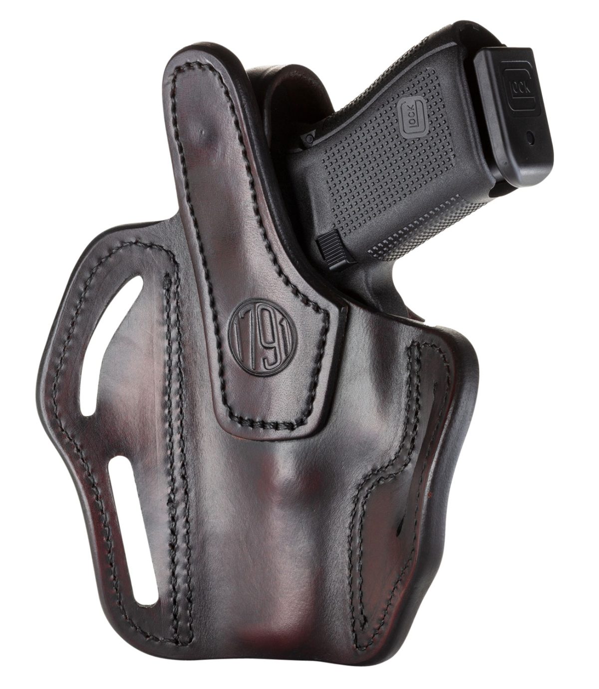 1791 Gunleather Bhx3Sbrr Bhx  Owb Size 03 Signature Brown Leather Belt Slide Compatible W/Glock 17/S&Amp;W M&Amp;P Shield/Sig P228 Right Hand