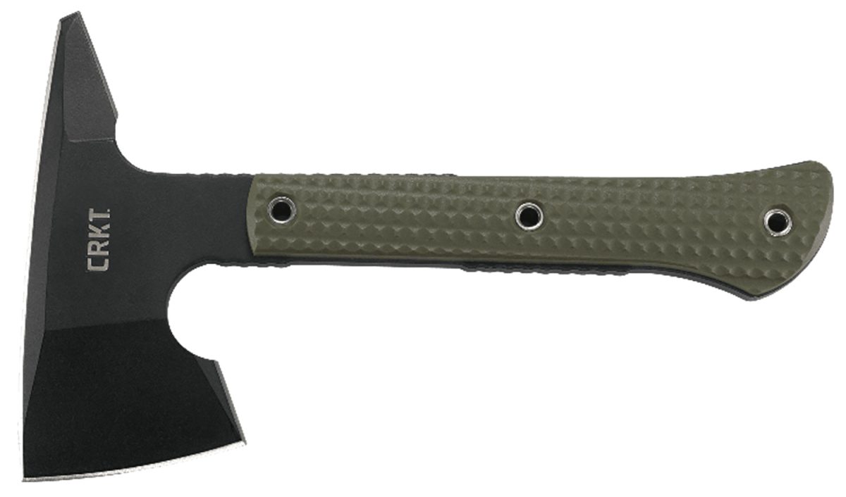 Crkt 2726 Jenny Wren Compact 2.59&Quot; Tomahawk W/Spike Plain Sk-5 Steel Blade, Green Grn Handle, 10.06&Quot; Oal, Includes Sheath