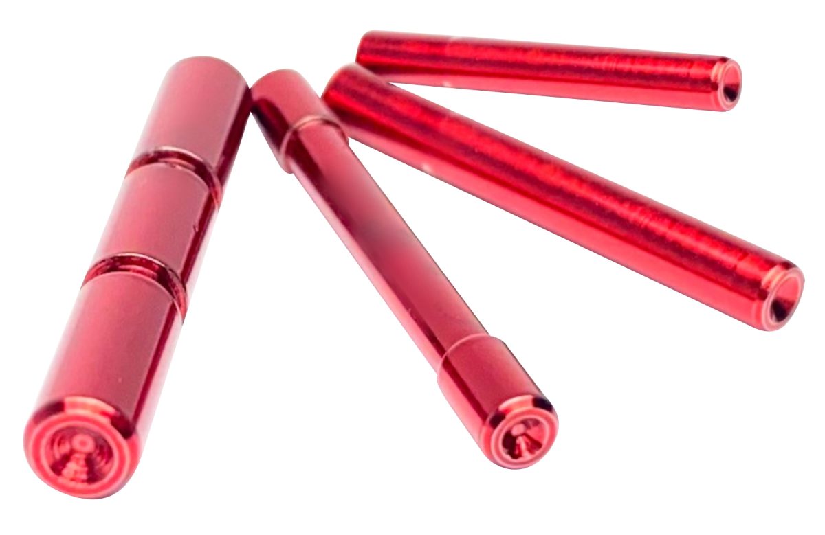 Cross Armory Crg4Psrd 4 Pin Set Dimpled Extended Compatible W/Glock Gen4 Red 4140 Steel