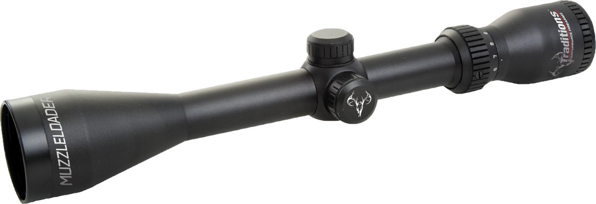 Traditions A1143Rir Muzzleloader Scope  3-9X 40Mm Matte Finish Illuminated Range Finding Reticle