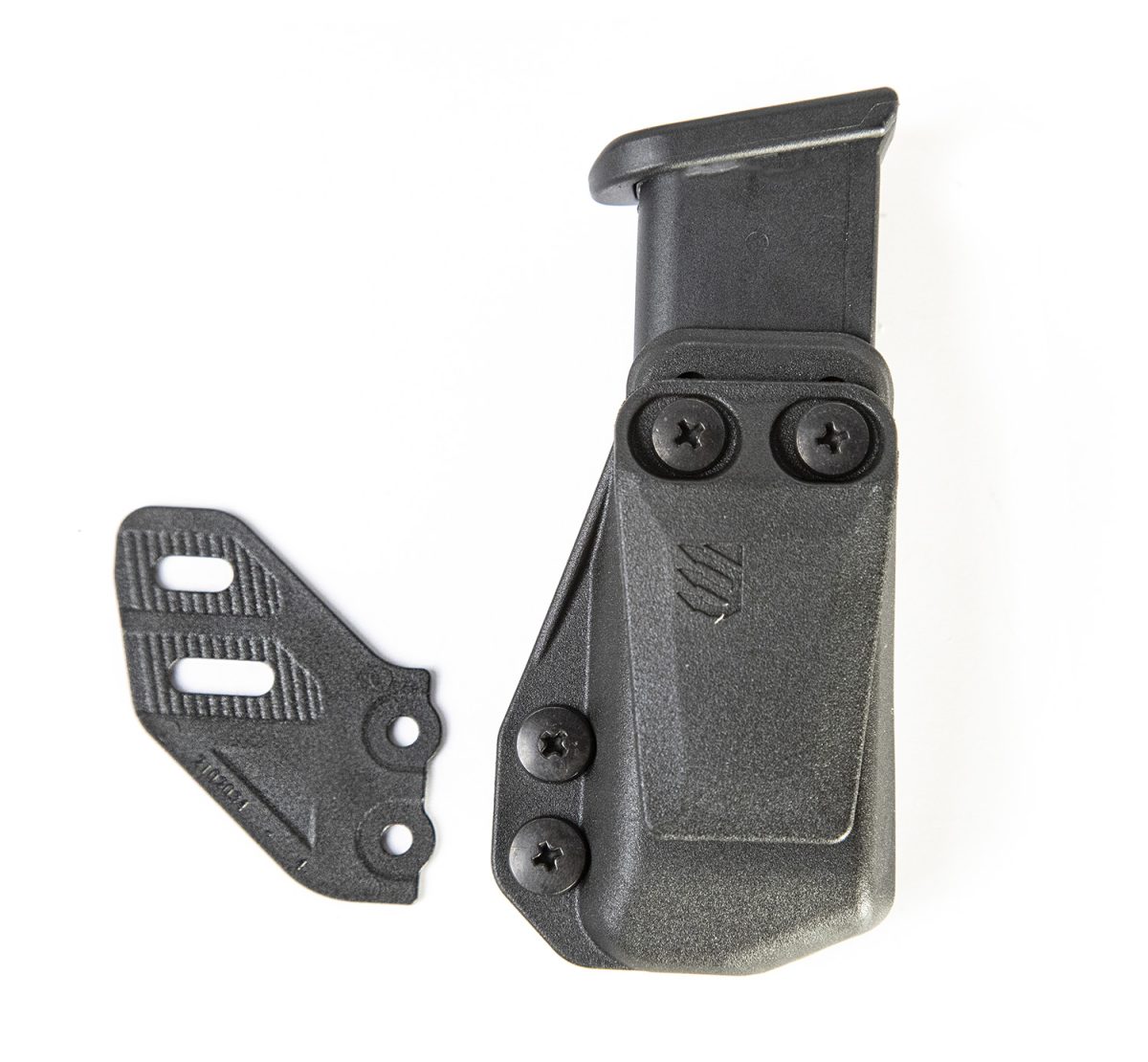 Blackhawk 416A03Bk Stache Mag Carrier Iwb Single Stack Belt Clip Mount Fits Belts 1.50&Quot; Wide Black Polymer Ambidextrous