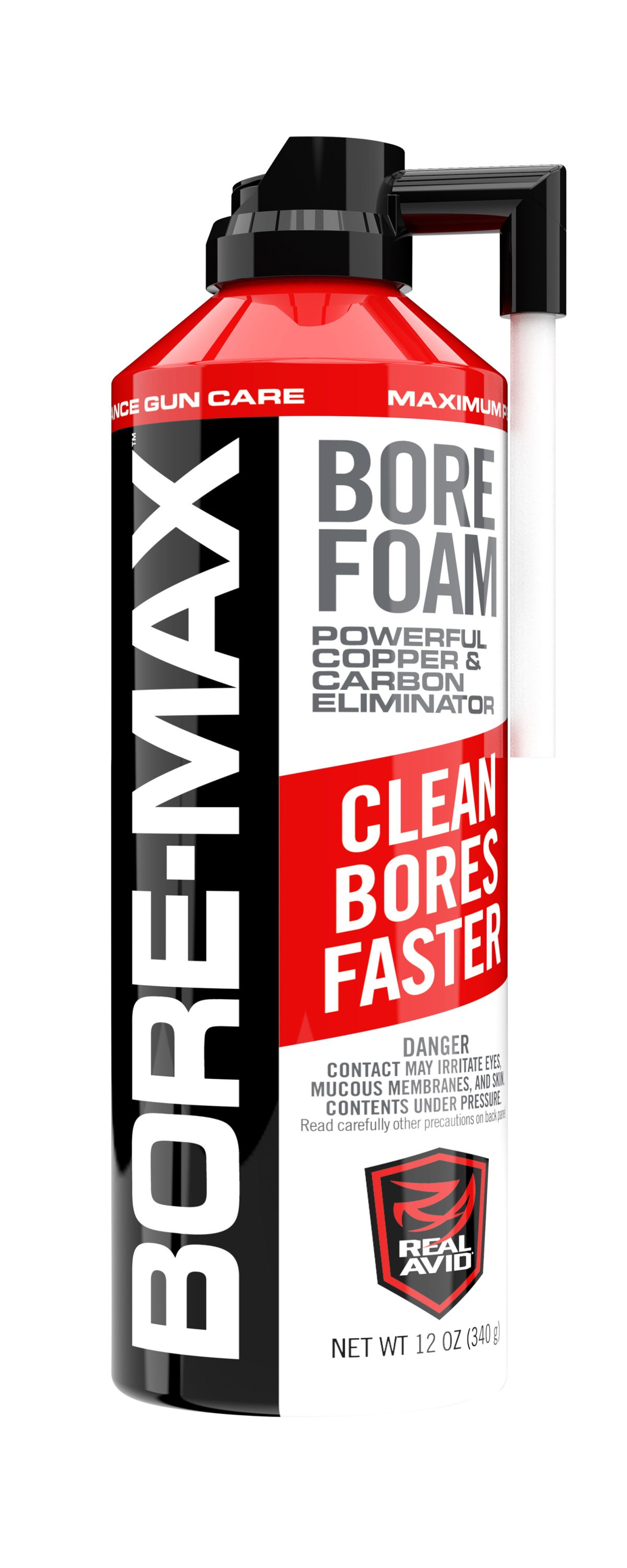 Real Avid Avfbc12A Bore-Max Bore Foam Removes Carbon Build Up 12 Oz Aerosol