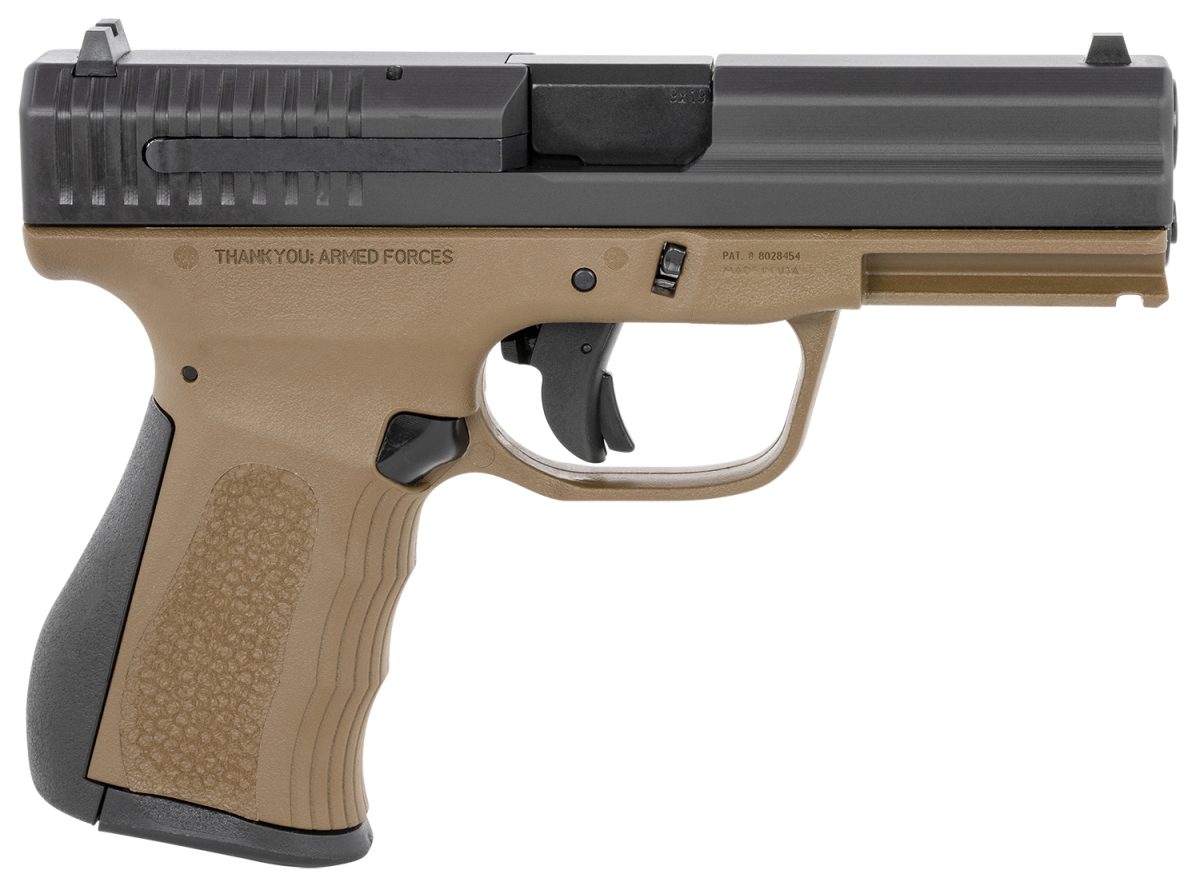Fmk G9C1G2Brtss 9C1 G2 9Mm Luger 14+1 4&Quot; Black Stainless Steel Barrel, Black Serrated Carbon Steel Slide, Burnt Bronze Polymer Frame W/Picatinny Rail, Black Backstrap Grip