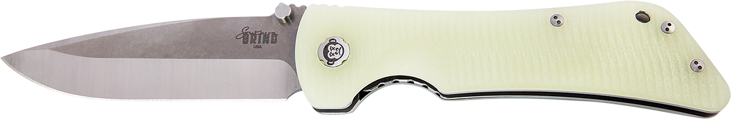 Southern Grind SG03030004 Bad Monkey 4" Folding Drop Point Plain Satin 14C28N Steel Blade, 5.25" Jade Ghost Green G10 Handle, Includes Pocket Clip
