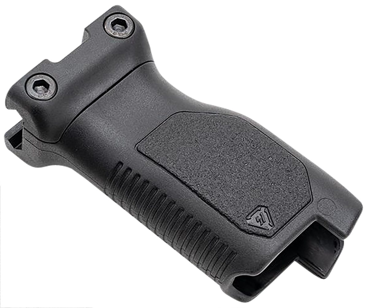 Strike Industries Arcmagraillbk Angled Vertical Grip Long Black Polymer With Cable Management Storage For Picatinny Rail