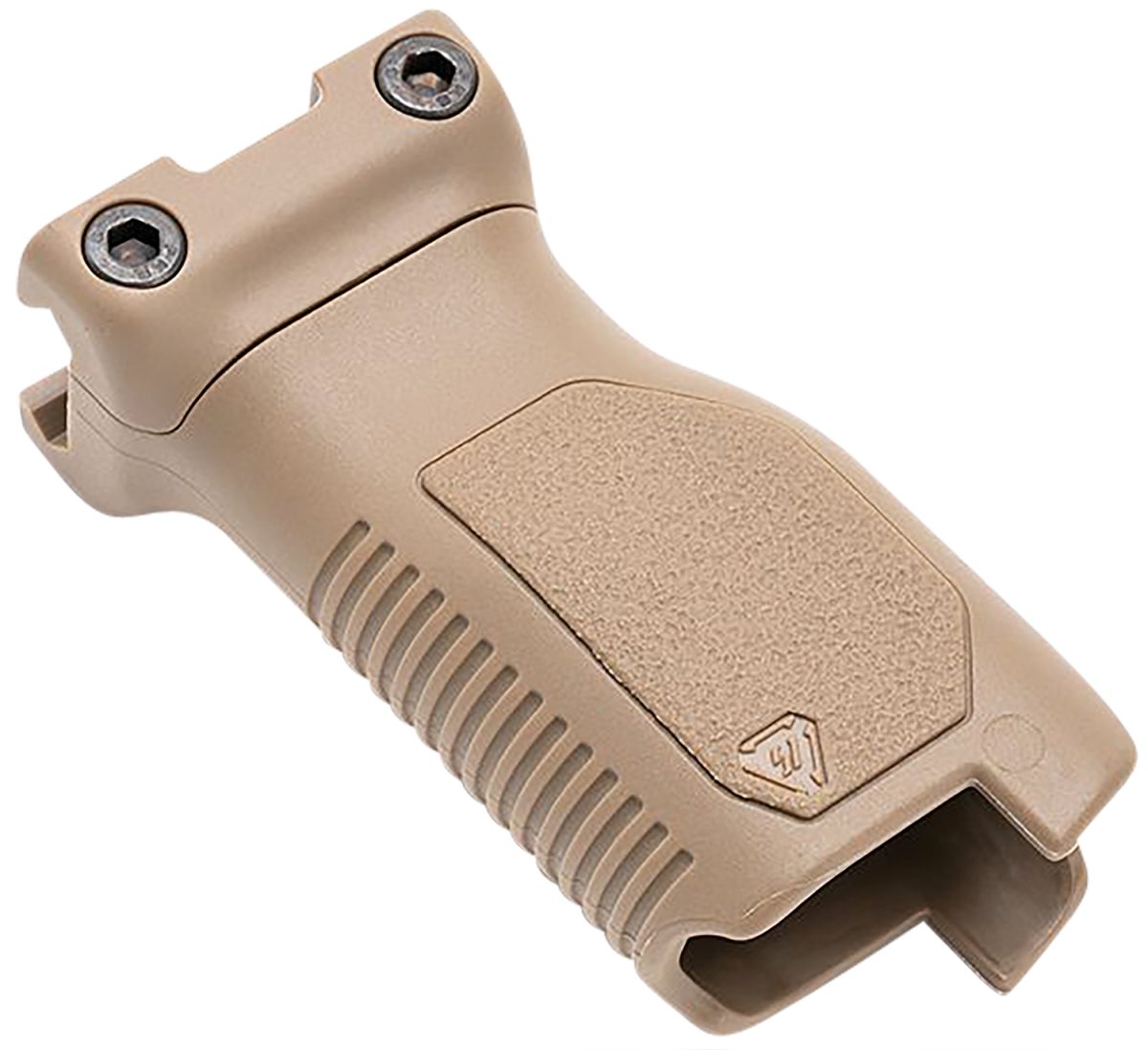 Strike Industries Arcmagraillfde Angled Vertical Grip Long Flat Dark Earth Polymer With Cable Management Storage For Picatinny Rail