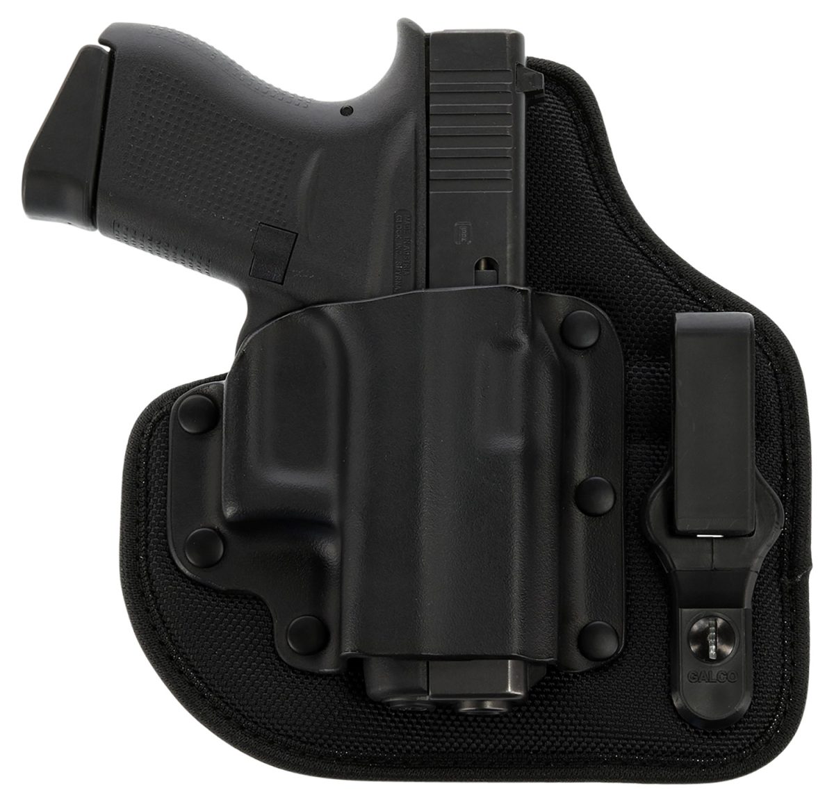 Galco Qtc800Rb Quicktuk Cloud Iwb Black Kydex/Nylon Compatible W/ Glock 43/Springfield  Hellcat/ S&Amp;W M&Amp;P Shield Ez Uniclip Mount Right Hand