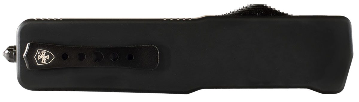 Templar Knife Mzbr121 Premium Weighted  Slim 3.16&Quot; Otf Dagger Plain Black Oxide Stonewashed D2 Steel Blade, 4.93&Quot; Black Aluminum/Rubber Handle