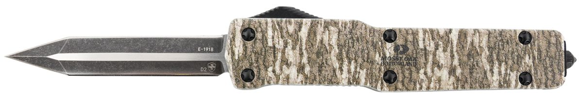 Templar Knife Mzmob121 Premium Weighted  Slim 3.16&Quot; Otf Dagger Plain Black Oxide Stonewashed D2 Steel Blade, 4.93&Quot; Mossy Oak Bottomland Aluminum Zinc Alloy Handle