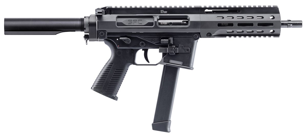 B&Amp;T Firearms 500003Ab Spc9  9Mm Luger 33+1 9.10&Quot;, Black, Buffer Tube Stock, Polymer Grip (Oem Mag)