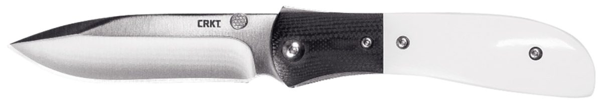 Crkt M4-02M M4-02M  3.25&Quot; Plain Satin 8Cr13Mov Ss Blade Black/White Resin Infused Fiber W/G10 Bolster Handle Includes Pocket Clip