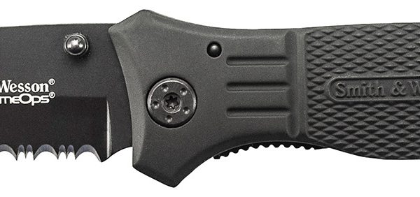 Smith & Wesson Knives SWFR2SCP Extreme Ops  3.30" Folding Tanto Part Serrated Stainless Steel Blade 4.70" Black Includes Pocket Clip